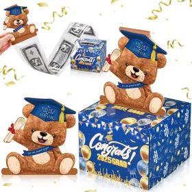 SUR-CHIVERTION-131 BOX Graduation Bear Surprise Card Bags