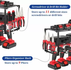 KE1004 BRIGHT Power Tool Storage Organizer Rack Wall Drill #2