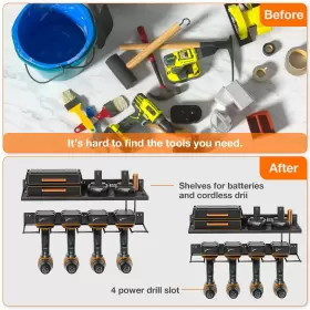 738812995077 BSSOYAMM Power Tool Organizer Storage Wall Mount #2