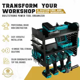 PTO2023 BUILTSTRONG Power Tool Organizer Wall Mount Storage #3