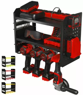 PTO2023 BUILTSTRONG Power Tool Organizer Wall Mount Storage