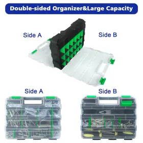50-COMPARTMENT BUSY-CORNER Tools Organizer Box Storage Double #2