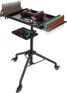 445042997995 BVOMHEEZ CO Rolling Tool Mobile Table Tray