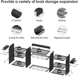 445020133117 CCCEI Tools Organizer Wall Mount Charging #2