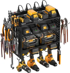 445028766737 CCCEI Modular Pegboard Rack Power Tool Organizer