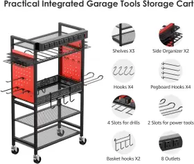691198440138 CCCEI Power Tool Organizer Charging Station #3