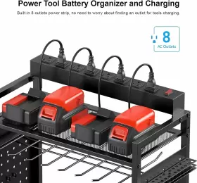 726084113206 CCCEI Garage Power Tools Organizer Charging Stan #2