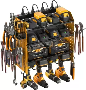 744759656155 CCCEI Modular Pegboard Rack Power Tool Organizer