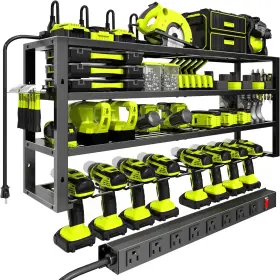 FT-HSO001-BK CFMASTER Power Tool Organizer Wall Mount Station