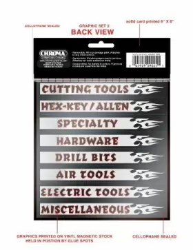 045929090251 CHROMA Garage Drawers Magnetic Labels Mechanic #2