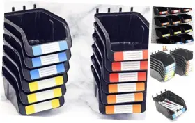 694026846980 COLORSTORM Pegboard Bins Pack Storage Tool Peg