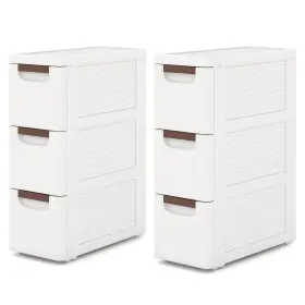 JV11493WH COSTWAY Rolling Storage Cabinet