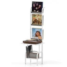 HCST06256 COSTWAY Record Player Stand Display Shelf Table