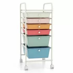 HW53824GW COSTWAY Drawers Office Rolling Storage Utility