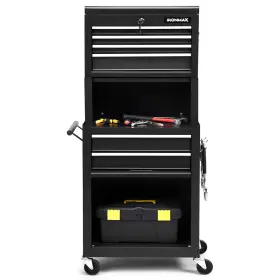 T209BK-DTA25004 COSTWAY Toolbox Rolling Tool Chest High Riser