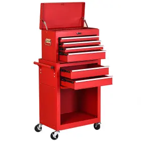 T996RE-SPA24878 COSTWAY Rolling Cabinet Storage Chest Box