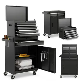 TL35276BK COSTWAY Tool Organizer Chest Cabinet Rolling