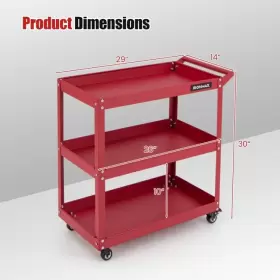 TL35736RE COSTWAY Rolling Tool Storage Organizer Wheels #3