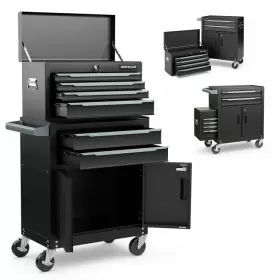 TL35742BK COSTWAY Drawer Lockable Rolling Garage Tool Storage