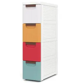 US-2HCST10165 COSTWAY Rolling Storage Cabinet Handles Wheels