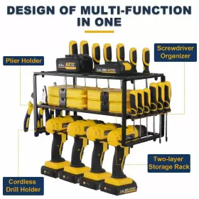 754525132165 CRAFTFORCE Pack Power Tool Organizer Wall Mount #2