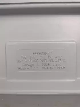 65085 CRAFTSMAN Tool Box Permanex Sears #3
