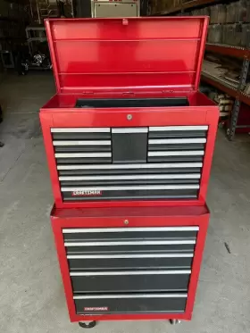 706.650641 CRAFTSMAN Tool Cabinet Drawers Double Box