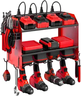 313057073003 CRELYSTER Power Tool Organizer Wall Mount Layers
