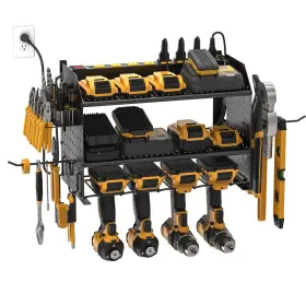 TOPDU8-BLK CRST Power Tool Organizer Wall Mount Charging Hol