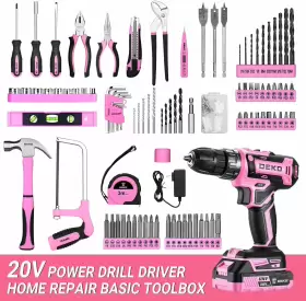 DKMT186-GP DEKOPRO Pink Drill Tool Cordless Box Battery Kit #2