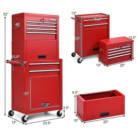 685764556361 DORTALA Rolling Tool Cabinet Storage Chest Box #2
