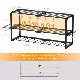 PTO-003 DQAVPFTRE Power Tool Organizer Garage Drill Holders #3