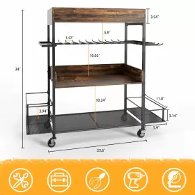 715748718703 DUNATOU Power Tool Organizer Tier Rolling Garage #2