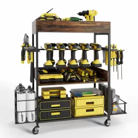 715748718703 DUNATOU Power Tool Organizer Tier Rolling Garage