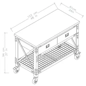 68002 DURAMAX Workbench Cabinet Mobile Wood Top #3