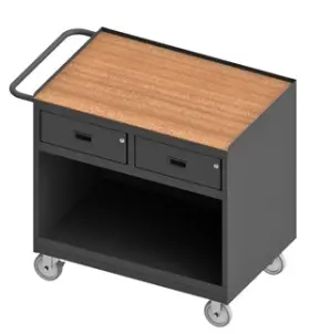 3117-TH-95 DURHAM Drawer Tempered Board Mobile Cabinet