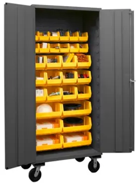 3501M-BLP-30-95 DURHAM Steel Mobile Cabinet Bins