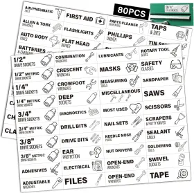 445024182142 ELITESIGN Magnetic Tool Drawer Labels Chest Magn