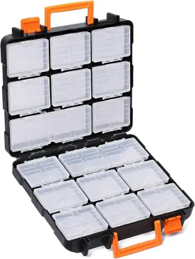 ET025 EMENTOL Tool Organizer Box Compartments Storage Pa
