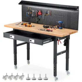 EN0301-PLUS ENJOYWOOD Workbench Wheels Rubber Wood Tabletop
