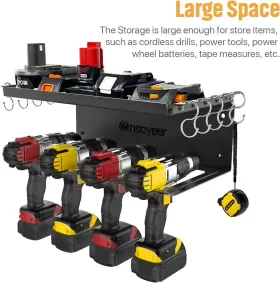 744110472516 ENSAYEER Power Tool Organizer Cordless Drill #3