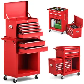 798470205239 ERGOMASTER Rolling Tool Chest Cabinet Big Wheels