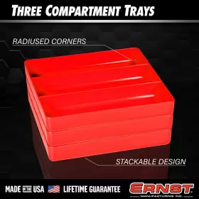 3-COMPARTMENTS ERNST MANUFACTURING Tool Garage Organizer Tray #2