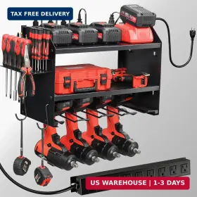 640486499310 ERVNYNT Power Tool Organizer Wall Mount Charging