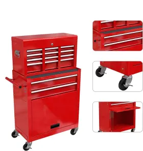 699989942908 ESDDG Rolling Tool Chest Cabinet Wheels Drawers