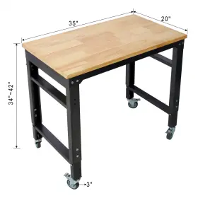 699938983709 ETSG Wood Workbench Top Garage Workshop Tool #2