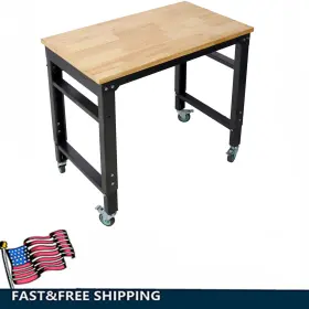 699938983709 ETSG Wood Workbench Top Garage Workshop Tool