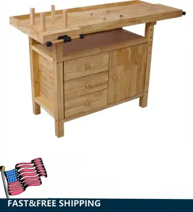 699943804631 ETSG Wood Workbench Garage Workshop Woodworkers