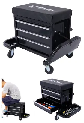 699958831639 ETSG Garage Glider Rolling Tool Chest Seat