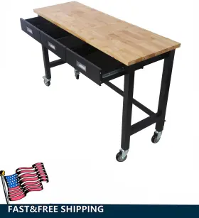 699962018712 ETSG Wood Workbench Drawer Garage Workshop Tool